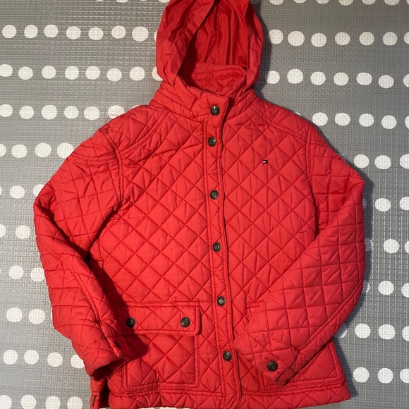 Tommy Hilfiger kids orange waffle jacket - Picture 2 of 7